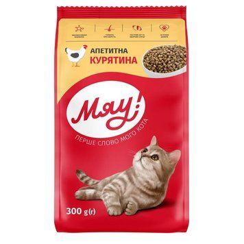 Корм МЯУ 300г курячий *21шт 000006360 фото