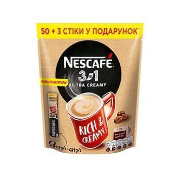 Кава НескафеУльтра крімі3 в1 13г*53шт 000000913 фото