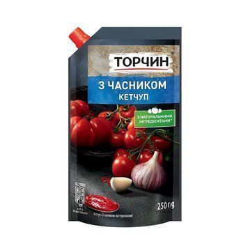 Кетчуп Торчин З часником 250г*40шт 000006497 фото