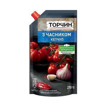 Кетчуп Торчин з часником270г*38шт 000001235 фото