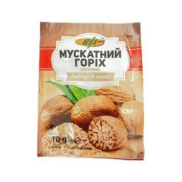 Приправа ЮНА Мускатний горіх 10г 10шт (200шт ящ) 000002326 фото