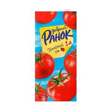 Сік Ранок 1л томат *12шт 000004670 фото