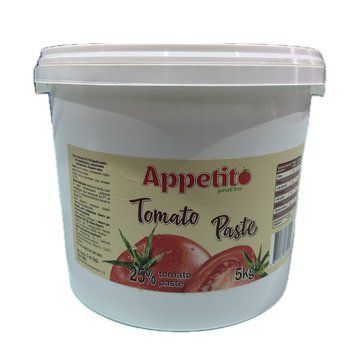 Паста томатна відро Appetito piatto 25% 5кг 000005739 фото