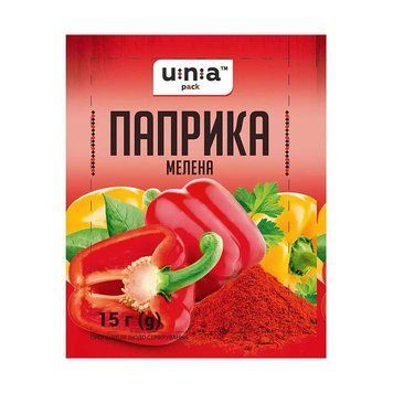 Приправа ЮНА Паприка мелена 15г 30шт*(120 шт.ящ.) 000001256 фото