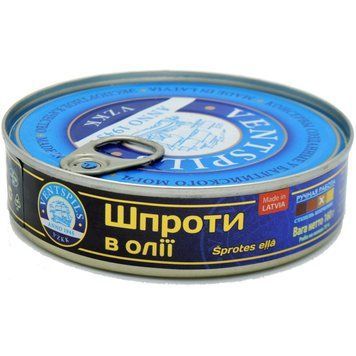 Шпроти в олії Ventspils ключ 160г*36шт. 000007167 фото