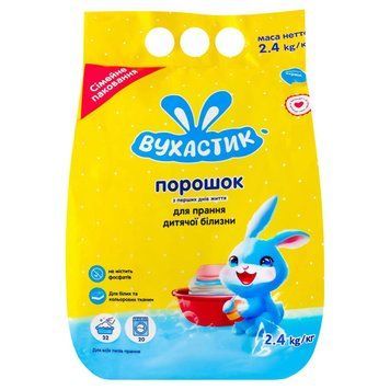 Порошок д/прання Вухастик 2,4кг *6шт 000008375 фото