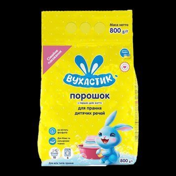 Порошок д/прання Вухастик 800г *32шт 000003625 фото