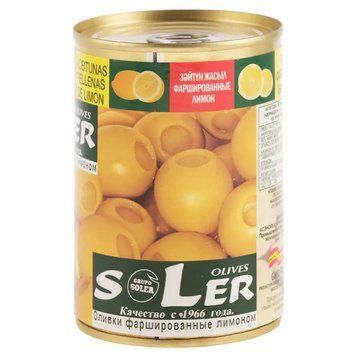 Оливки Sler з лимоном б/к 280мл*12шт 000007113 фото