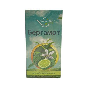 Чай "Наш Чай" чорний бергамот 1,3г*20*20шт 000007016 фото