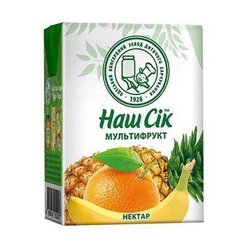 Сік Наш сік 0,2 мультифруктовий *27шт 000005940 фото