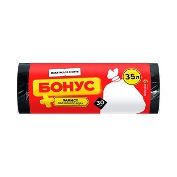 Пакет д/сміття Бонус 35л/100 шт 000002803 фото