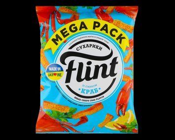Сухарики Flint 100г краб*45шт 000007663 фото