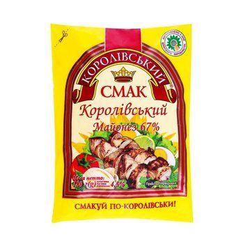 Майонез Королівський смак 67% 180г *56шт 000003108 фото