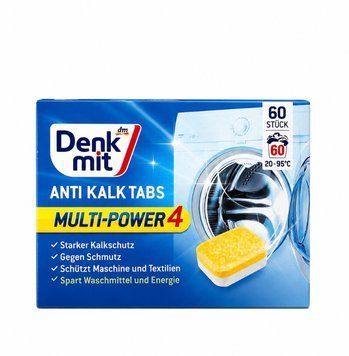 Таблетки д/ПРАЛЬНИХ машин від нальоту Denkmit 60шт 000009501 фото