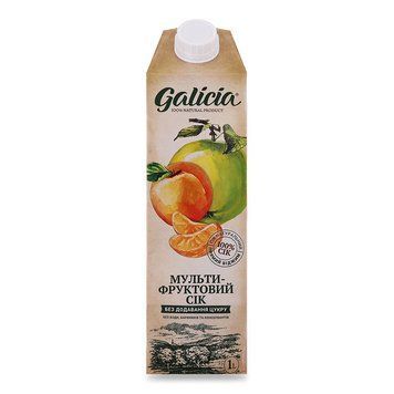 Сік Galicia Мультифруктовий 1л*12шт 000007403 фото