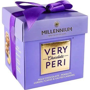 Цукерки Millennium Very Peri коробка мол з арах, родз, зл пласт, сол карам 140гр 000008259 фото