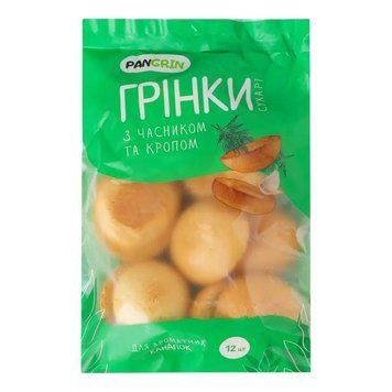 Грінки ПанГрін з часником та кропом 80г 000009146 фото