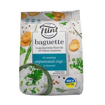 Сухарики Flint Baguette 100г вершковий соус*12шт 000002794 фото