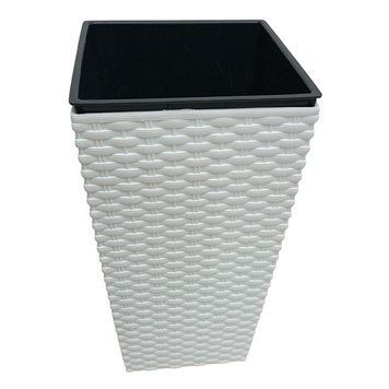 Горщик DRTS170-S449 RATO SQUARE КВАДРАТНИЙ(17*17*32,4/7,2(3)л)БІЛИЙ (5), Prosperplast 000008392 фото