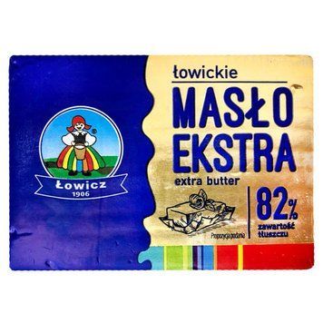 Масло фас.200гр.Екстра Lowickie 82% 50шт. 000008842 фото