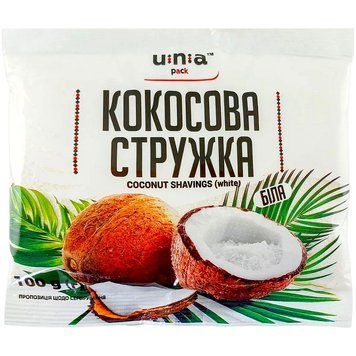 Кокосова стружка біла 100г ЮНА*50шт 000002520 фото