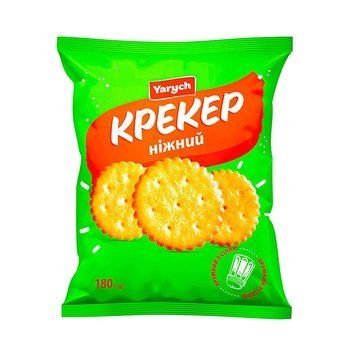 Печиво КРЕКЕР Ніжний 180г*21шт 000001539 фото