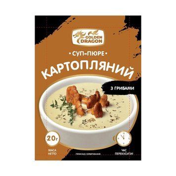 Суп Golden Dragon пюре картопля гриби 20 г * 32 шт. 000006595 фото