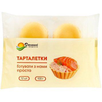 Тарталетки пісочні Домашні Продукти 100г 000009107 фото