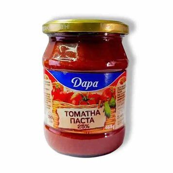 Паста томатна Дара 25% с/б 465г*12шт 000003988 фото