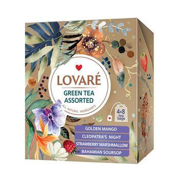 ЧайТМ Lovare зелений чай асорті пакет (32шт*2гр)*7шт 000006572 фото