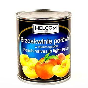 Персики половинками Helcom 820мл *12шт 000004497 фото