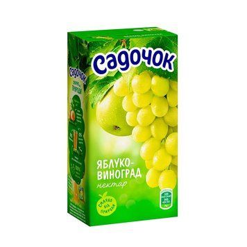 Сік Садочок 0,5л яблуко-виноград *15шт 000001914 фото