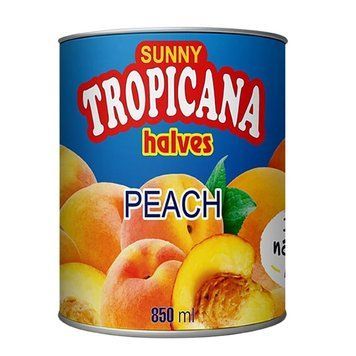 Персики половинками Tropicana 850г *12шт 000006371 фото