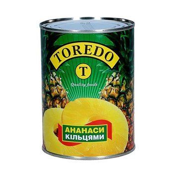 Ананас кільцями Торедо 580мл *24шт 000005254 фото