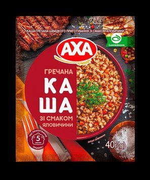 АХА Каша гречана зі смаком яловичини 40г *22шт 000007920 фото