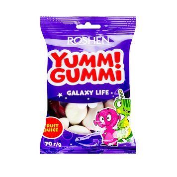 Цукерки желейні Рошен YUMMI GUMMI Galaxy Life 70гр*22шт 000006197 фото