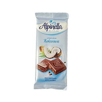шоколад Альпінелла кокос 90 г,25шт уп 000003177 фото