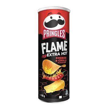 Чіпси Pringles Flame Hot Cheese Chilli 165г*9шт ( гострі сир і чилі) 000007357 фото