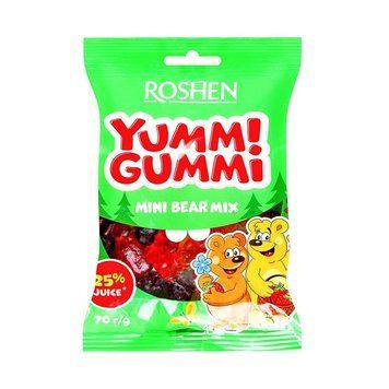Цукерки желейні Рошен YUMMI GUMMI mini bear mix 70гр*22шт 000005844 фото