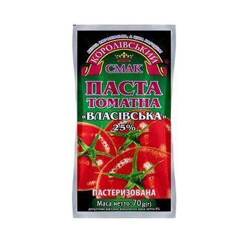 Паста томатна Королівський смак Власівська 25% сашет 70г*45шт 000004455 фото