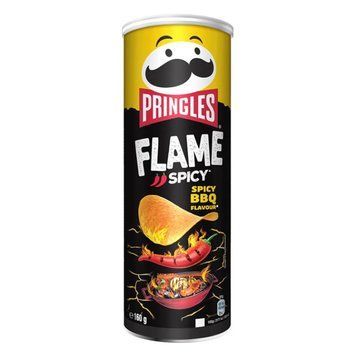 Чіпси Pringles Flame Spicy BBQ 160г*9шт ( барбек'ю гострі) 000007358 фото