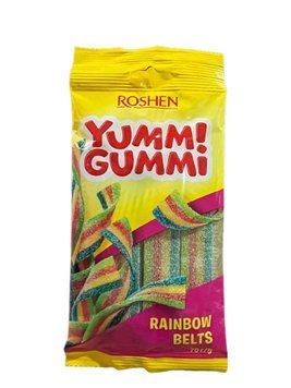 Цукерки желейні Рошен YUMMI GUMMI sour beltsі 70гр*40шт 000006881 фото