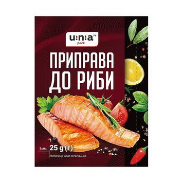 Приправа ЮНА до риби 25г* 10шт.(7*10) 000001185 фото