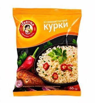 Вермішель Daryna курка ГОСТРА 50г *100шт 000009514 фото