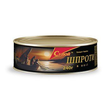 Шпроти в олії Супой 130 г * 36 шт. 000000310 фото