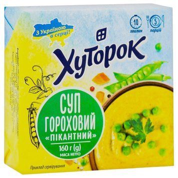Суп гороховий Хуторок Пікантний 160г 000008961 фото