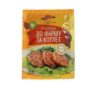 Приправа ЮНА до ФАРШУ та КОТЛЕТ 25 г * 10шт. 000001267 фото