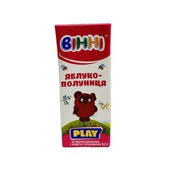 Сік Вінні яблучно-полуничний 200мл *27шт 000006433 фото
