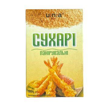 Сухарі ЮНА Паніровочні 90 г * 30шт. 000001523 фото