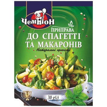 Приправа Чемпіон До спагетті та макаронів 30г 000009166 фото